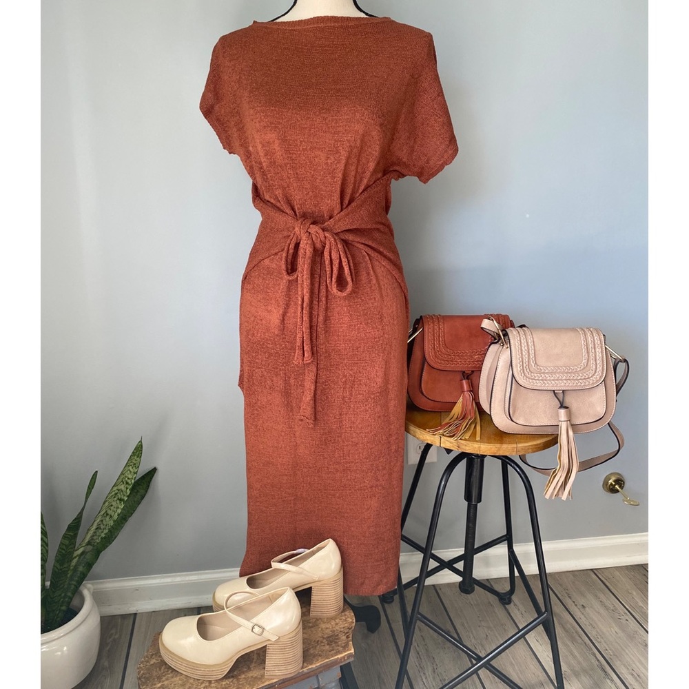 New • Mari •Lightweight Sweater Midi Party Dress - Picture 10 of 11